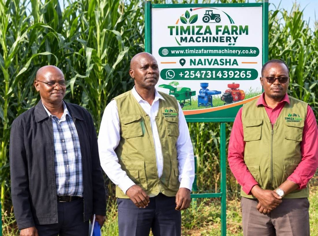 Timiza Farm Machinery team at the Naivasha site