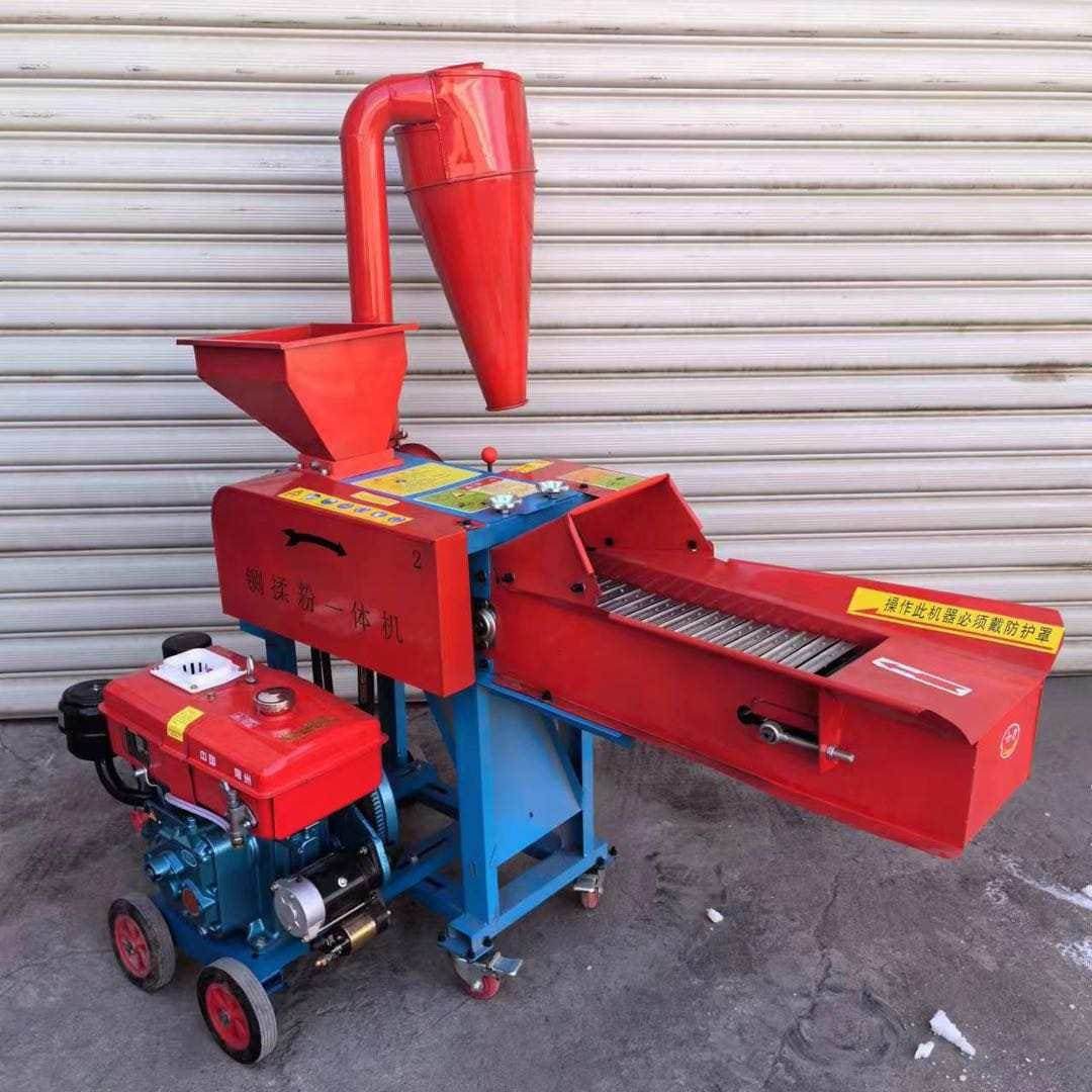 HIGH-SPEED DIESEL ENGINE 10HP CHAFF CUTTER WITH CONVEYOR BELT